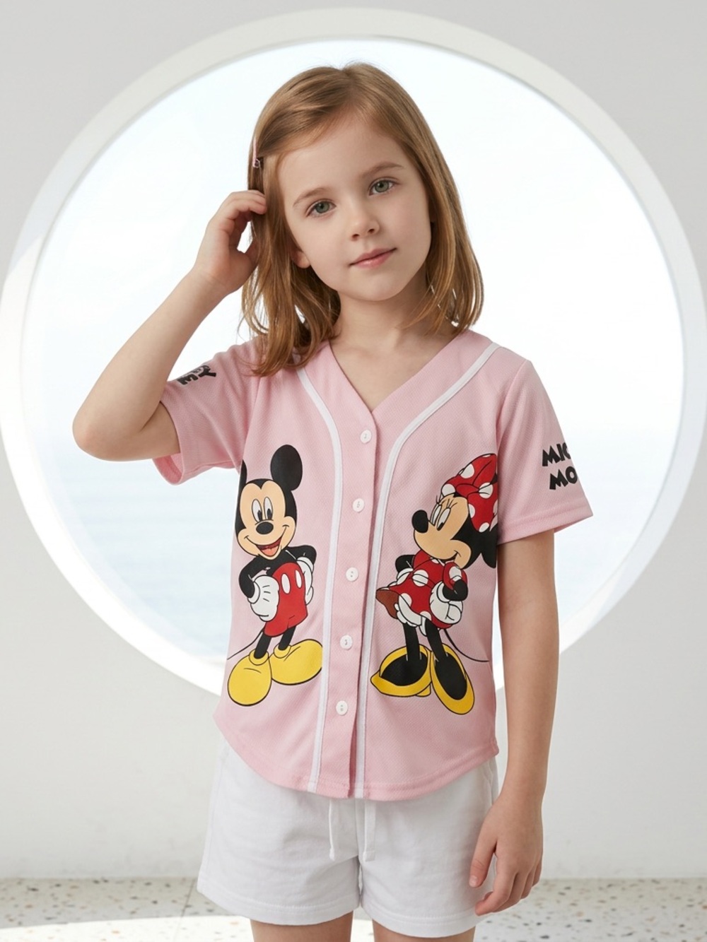 Mickey & Minnie Graphic Girls Baseball Jersey Size 10-12 - Picture 3 of 16